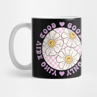 The Good Vibe Life, Daisy Flowers, Retro Boho Mug